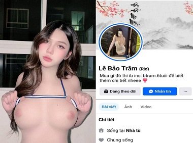 Nước đụ của Lê Bảo Trâm bắn tung tóe